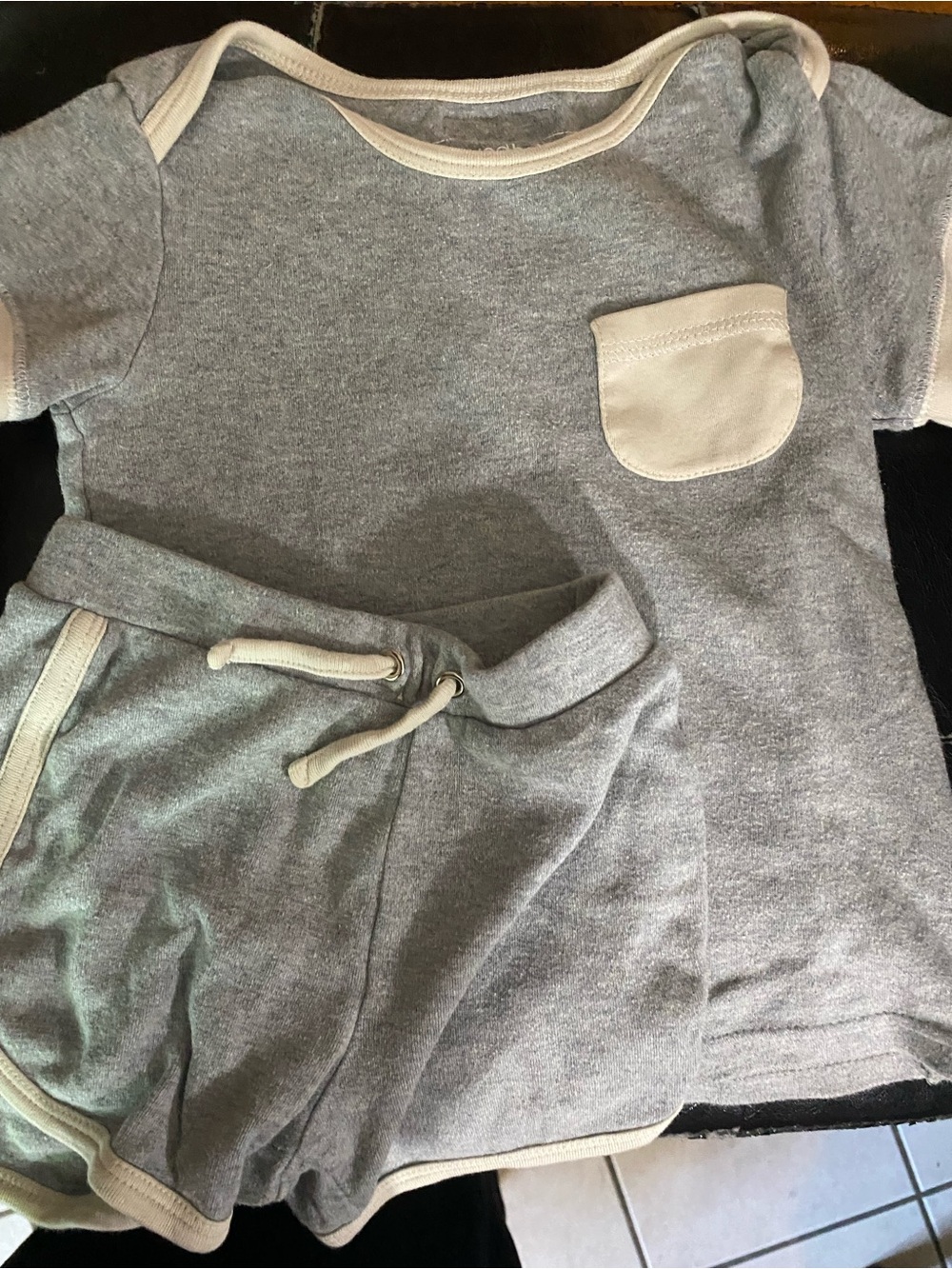 L'ovedbaby Gray organic cotton toddler set